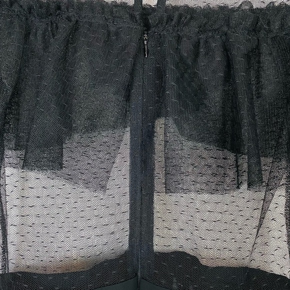 Gianni Bini Black Mesh Ruffle Midi/Maxi Dress Small - Picture 9 of 11